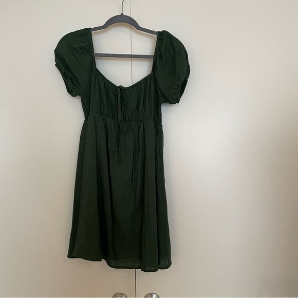 Women’s tie front linen mini dress - Picture 7 of 10